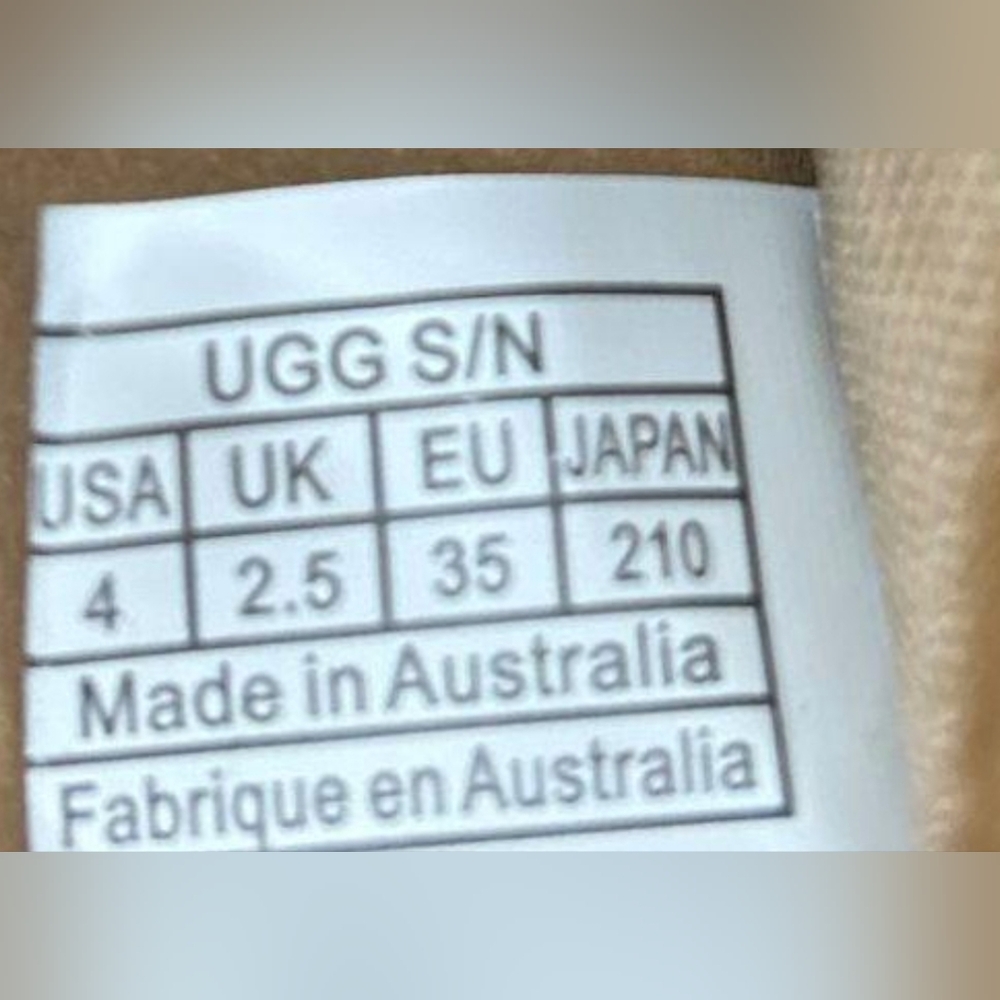 UGG Goldenstar UGGbraid Kids Tan Slip-On Slippers Big Kids' Size 4 NWOT - Picture 7 of 7